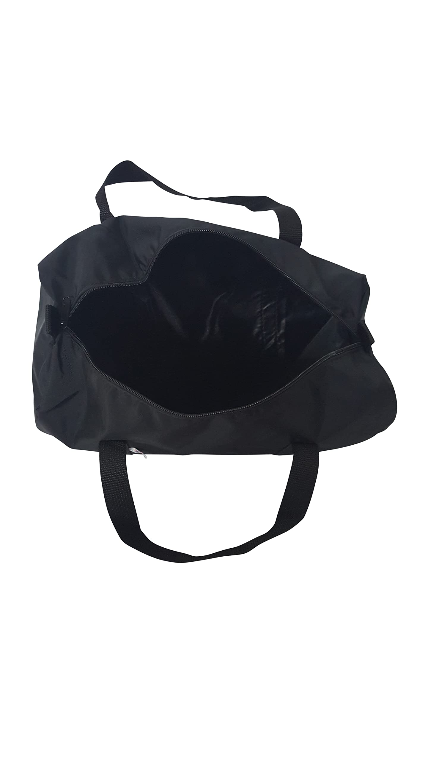 Duffle Bag/Gym Bag, Beach Bag, Nylon Water Resistant, Made in USA. (Black)