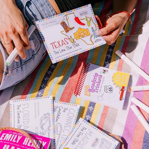 A Brighter Year Color Your Own Postcard - Arizona State - 5"x 7", Premium Quality, Sturdy Cardstock, Sized for Mailing, Illustrations - Stress & Anxiety Relief