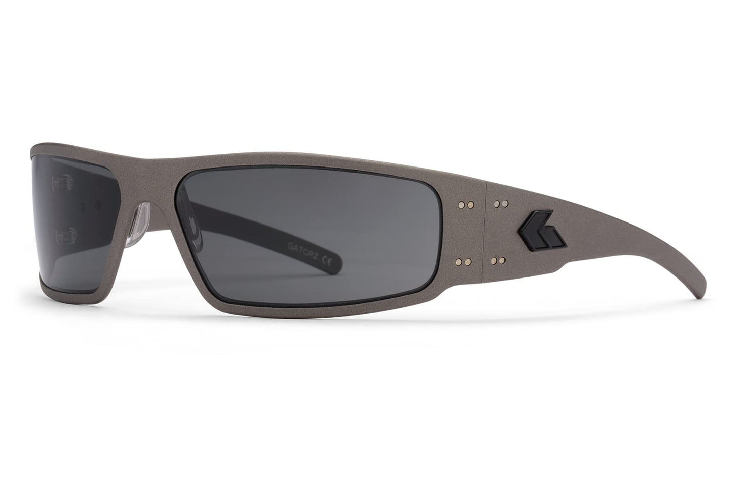Gatorz Magnum Sunglass, Gunmetal Cerakote Frame, Black Logo, Smoke Lens - Made in the USA