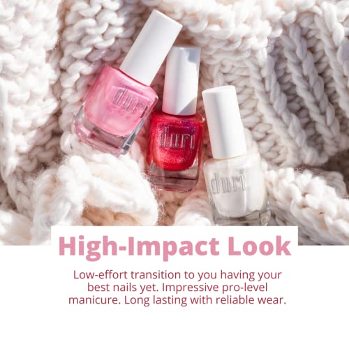 duri Nail Polish, 309 Iced Roses, French Manicure, Semi-Sheer Coverage, Glossy Finish, Quick Drying, Lasting, 0.45 Fl Oz