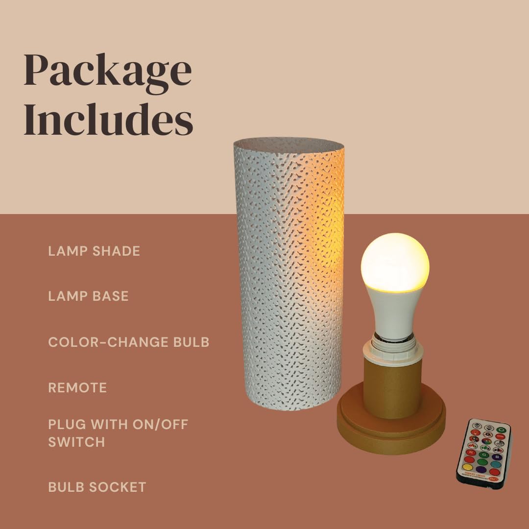 Surface Beam Lamp | Innovative Lamp for Night Stands, End Tables, & Coffee Tables | Ambient Color Changing Lighting | Made in USA (Surface, White)