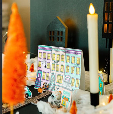 A Brighter Year Color-Your-Own Halloween Village