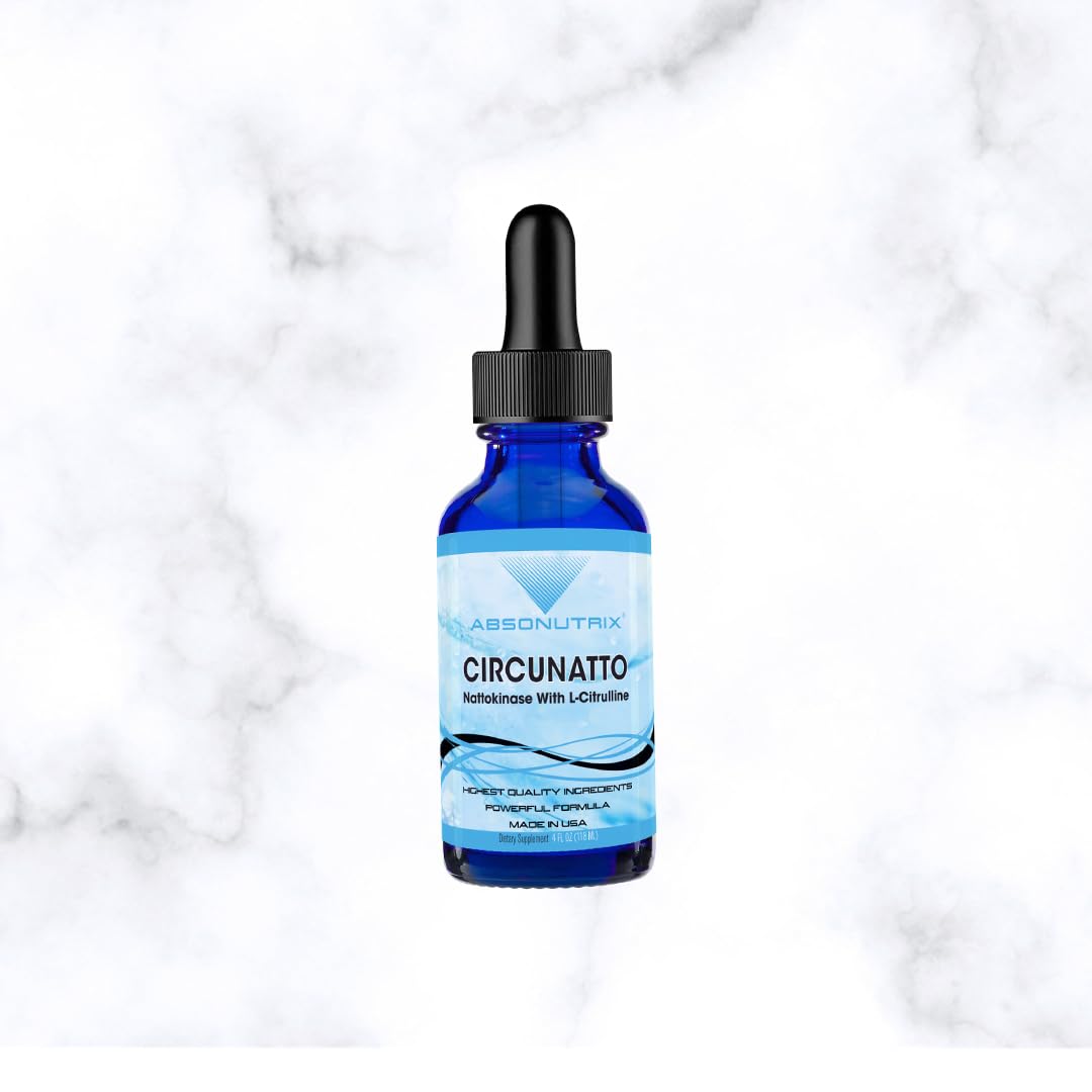 Absonutrix CircuNatto, 390 mg, 4 FL OZ Liquid, 302 Servings, Made in USA, Plant-Based Ingredients, Beta Vulgaris Root Extract, L-Citrulline, Serrapeptase, Gluten-Free, Non-GMO, GMP Certified