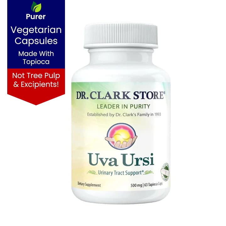 Dr Clark Store Uva Ursi Urinary Tract Support - 500 Mg, 100 Vegan Supplements, Immune Booster