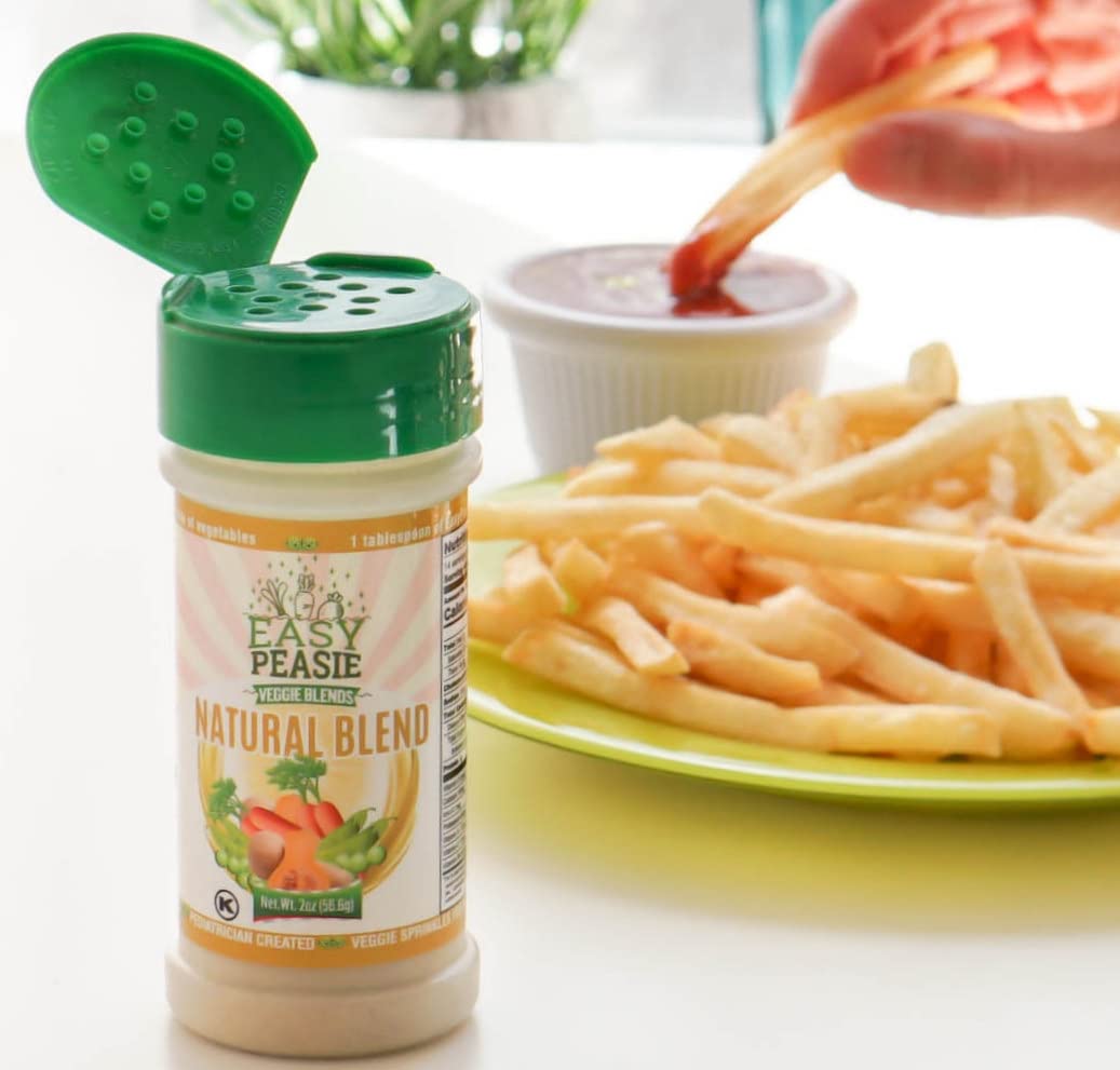 Easy Peasie Vegetable Powder Blend for Kids and Picky Eaters, Non-GMO Dried Ground Veggie Sprinkles | Peas, Carrots, Sweet Potatoes (Natural, 2oz)