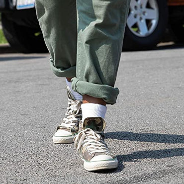 Extra Wide Comfort Fit Athletic Quarter Socks (Pack of 3) Fits Up to a 6E Width, Made in USA (Medium, Black)