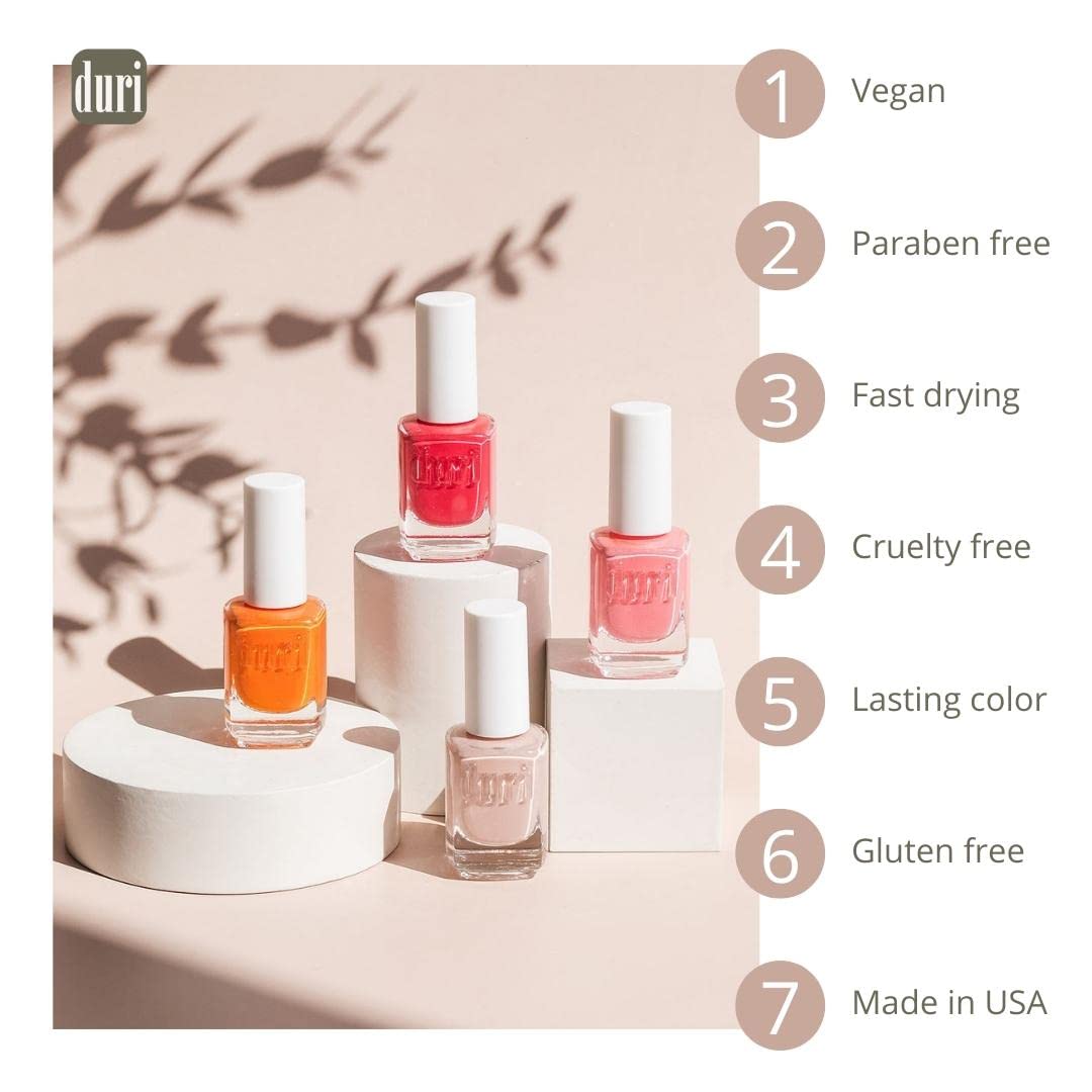 duri Nail Polish, 409 Ice And Desire, French Manicure Light Lavender Pink, Sheer Coverage, Fast Drying, 0.45 Fl Oz