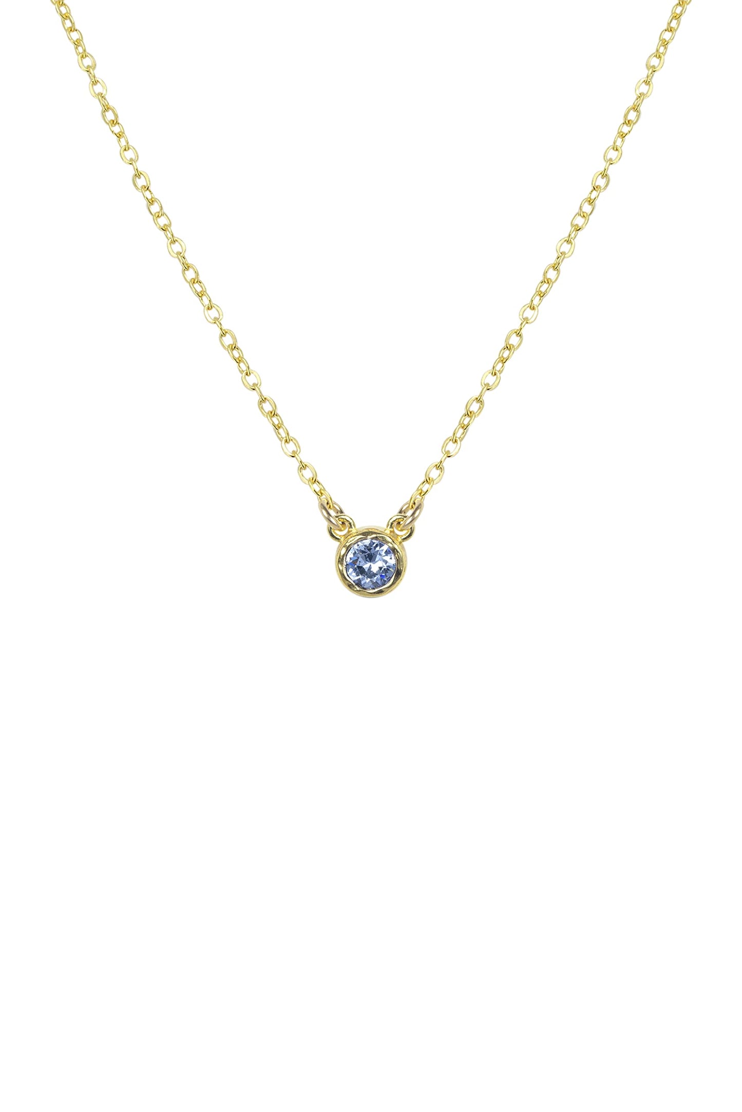 Birthstone Necklace (December (Light Sapphire))