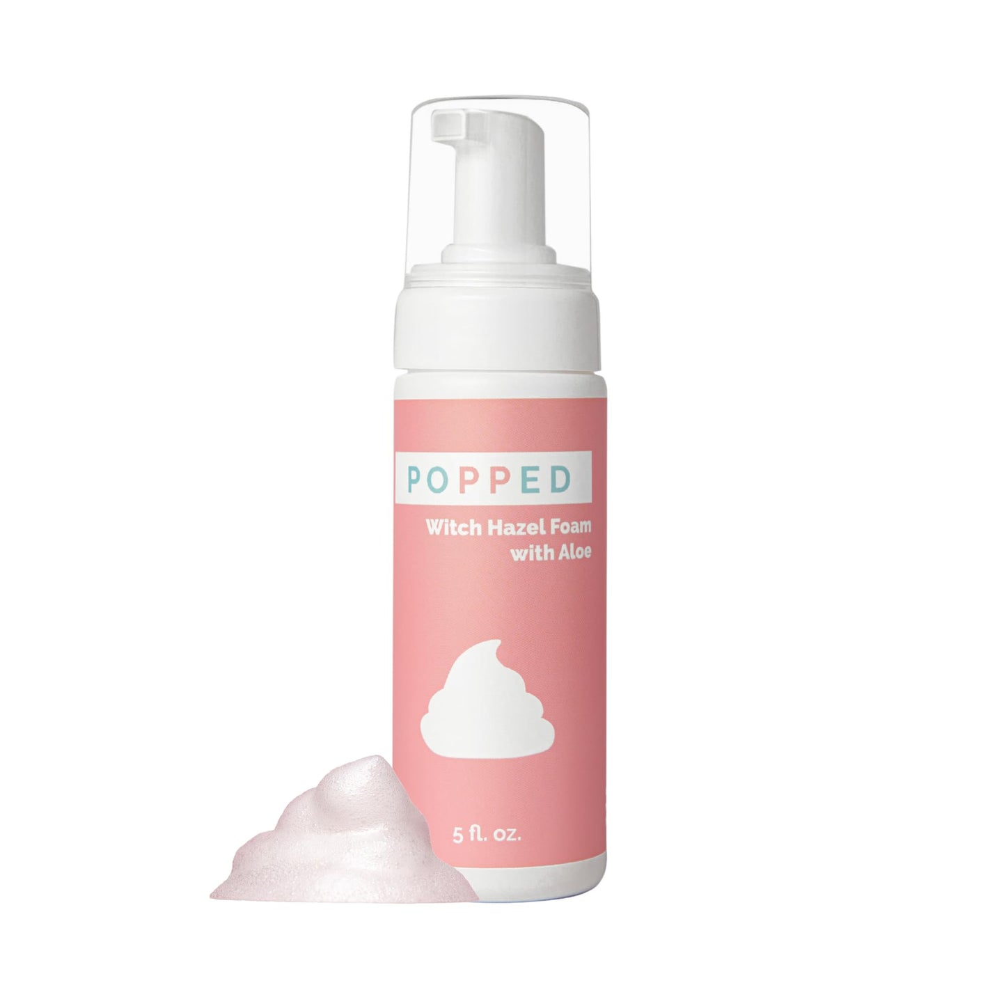 POPPED Witch Hazel Foam with Aloe | Perineal Healing Foam for Postpartum Care | Relieves Pain, Hemorrhoids, and Swelling After Birth | Postpartum Essential (5 fl oz)