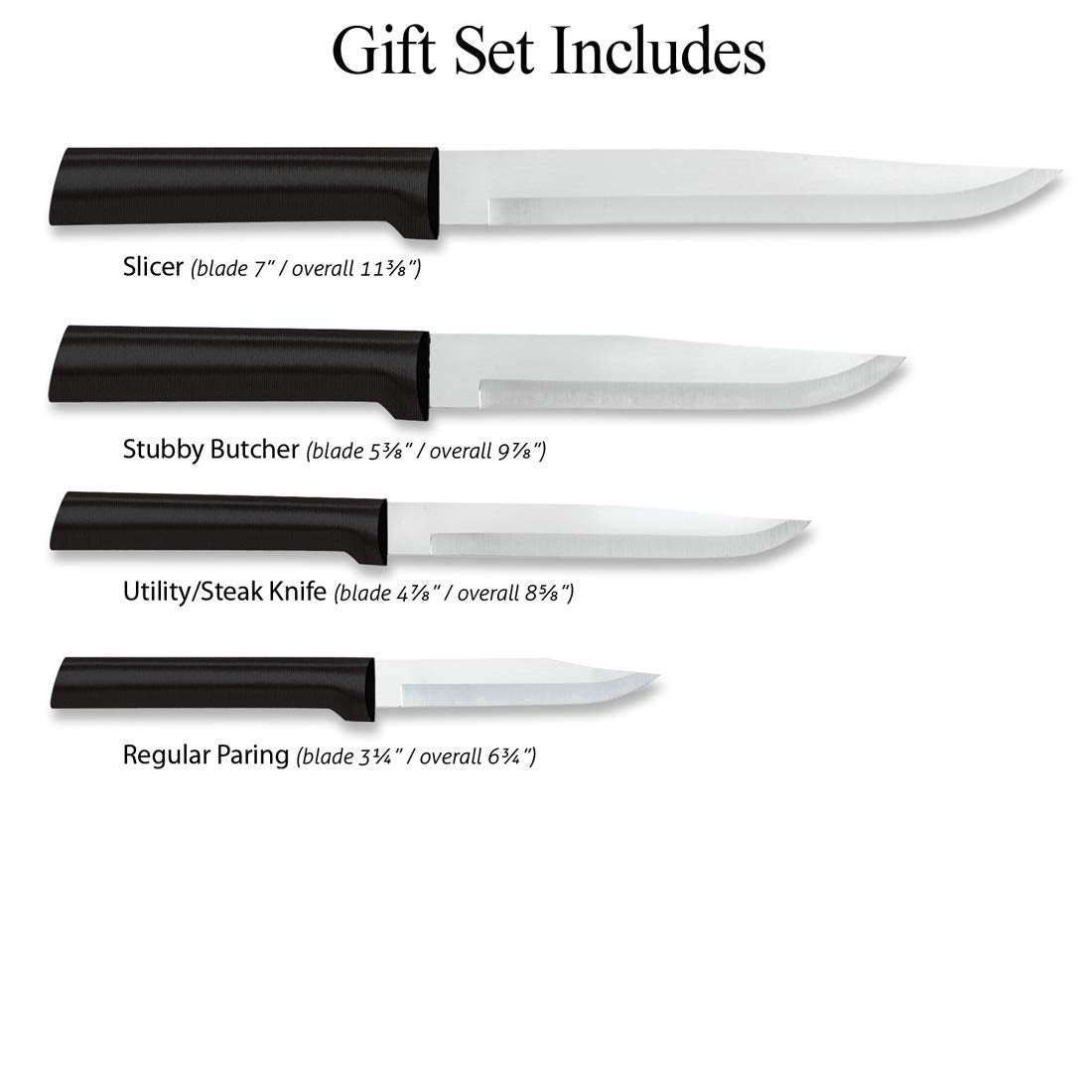 Rada Cutlery 4-Piece Wedding Register Knife Gift Set, Made in USA