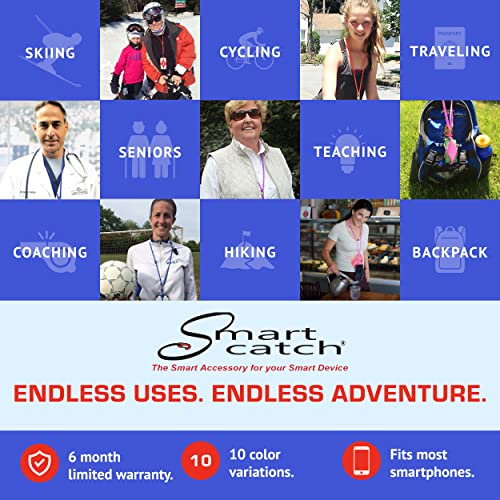 Smart Catch (The Original) Cell Phone Lanyard, 32” Cell Phone Holder for Walking, Sports, and Everyday Use, Compatible with Most Smartphones, Made in The USA