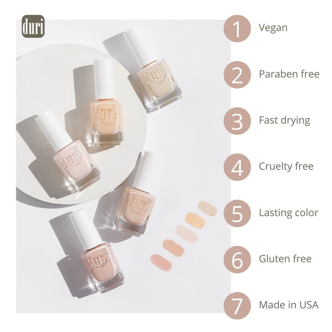 duri Nail Polish, 269 Ghost, Off White French Manicure Wedding Design Lacquer, Glossy Finish, Sheer Coverage, 0.45 Fl Oz Cosmetics