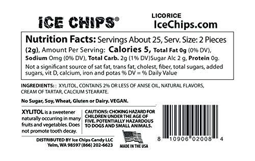 ICE CHIPS Xylitol Candy 6 Tins (Variety Pack); Low Carb, Gluten Free - includes ICE CHIPS BAND as shown