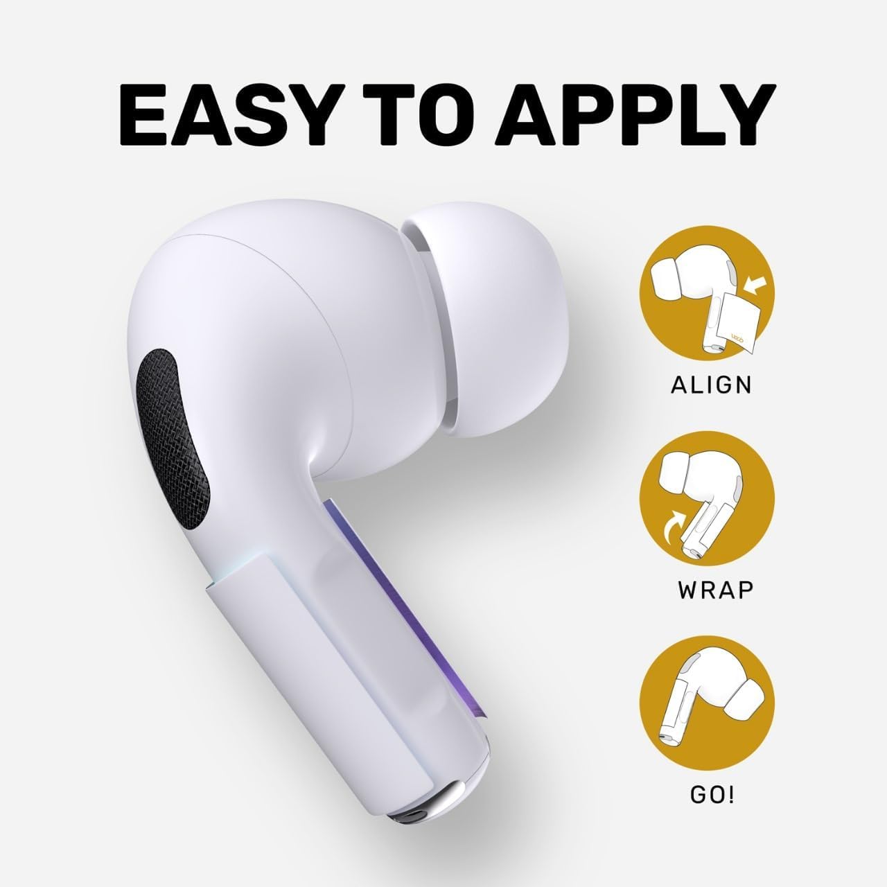 EMF Protection Sticker for AirPods Pro, 2-Pack - Scientifically Backed Patented Lab-Tested 5G-Shield EMF Reduction Sticker, USA Made, Protect Yourself & Loved Ones, WaveBlock AirPods Pro 2nd/3rd/4th