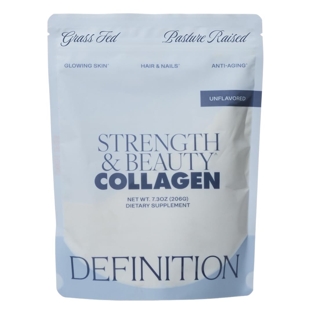 Collagen Powder for Women, Beauty Blend with Vitamin C, Biotin & Hyaluronic Acid, Supports Hair, Skin & Nails, 20 Servings, Grass-Fed Bovine, Unflavored