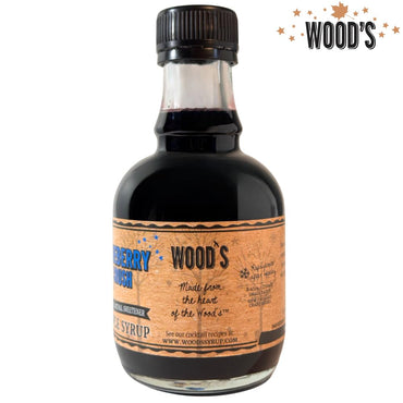 WOOD'S Blueberry Crush Maple Syrup – Small-Batch Vermont Maple Syrup Infused with Real Blueberry Flavor | All-Natural, Vegan Sweetener for Pancakes, Desserts, Cocktails & Baking | 8.45 Fl Oz (250mL)