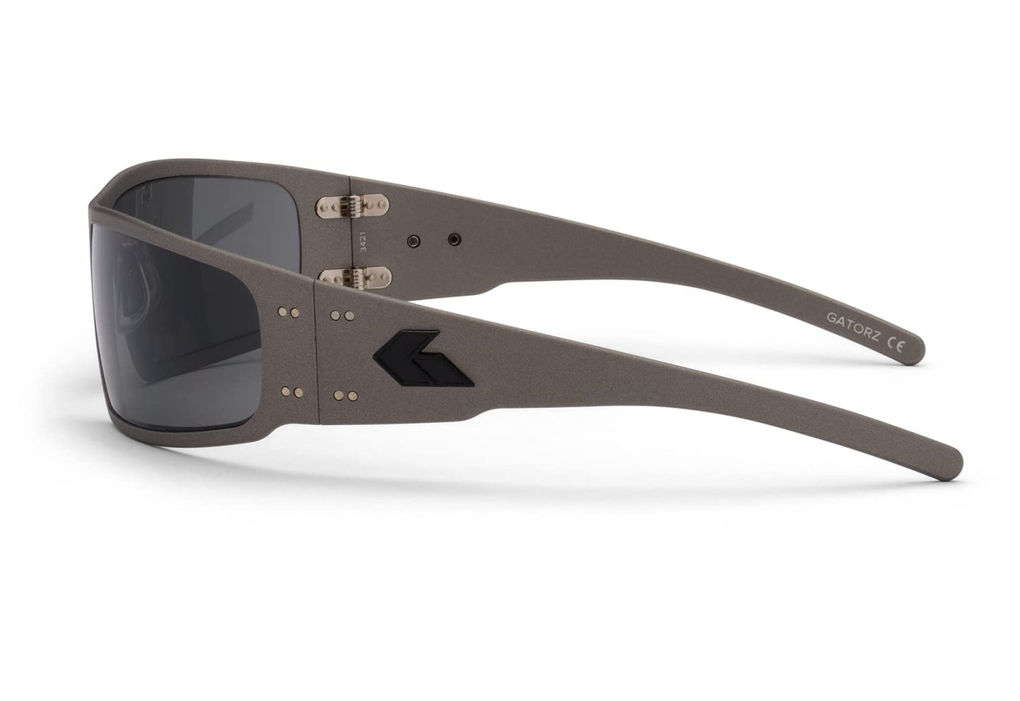 Gatorz Magnum Sunglass, Gunmetal Cerakote Frame, Black Logo, Smoke Lens - Made in the USA