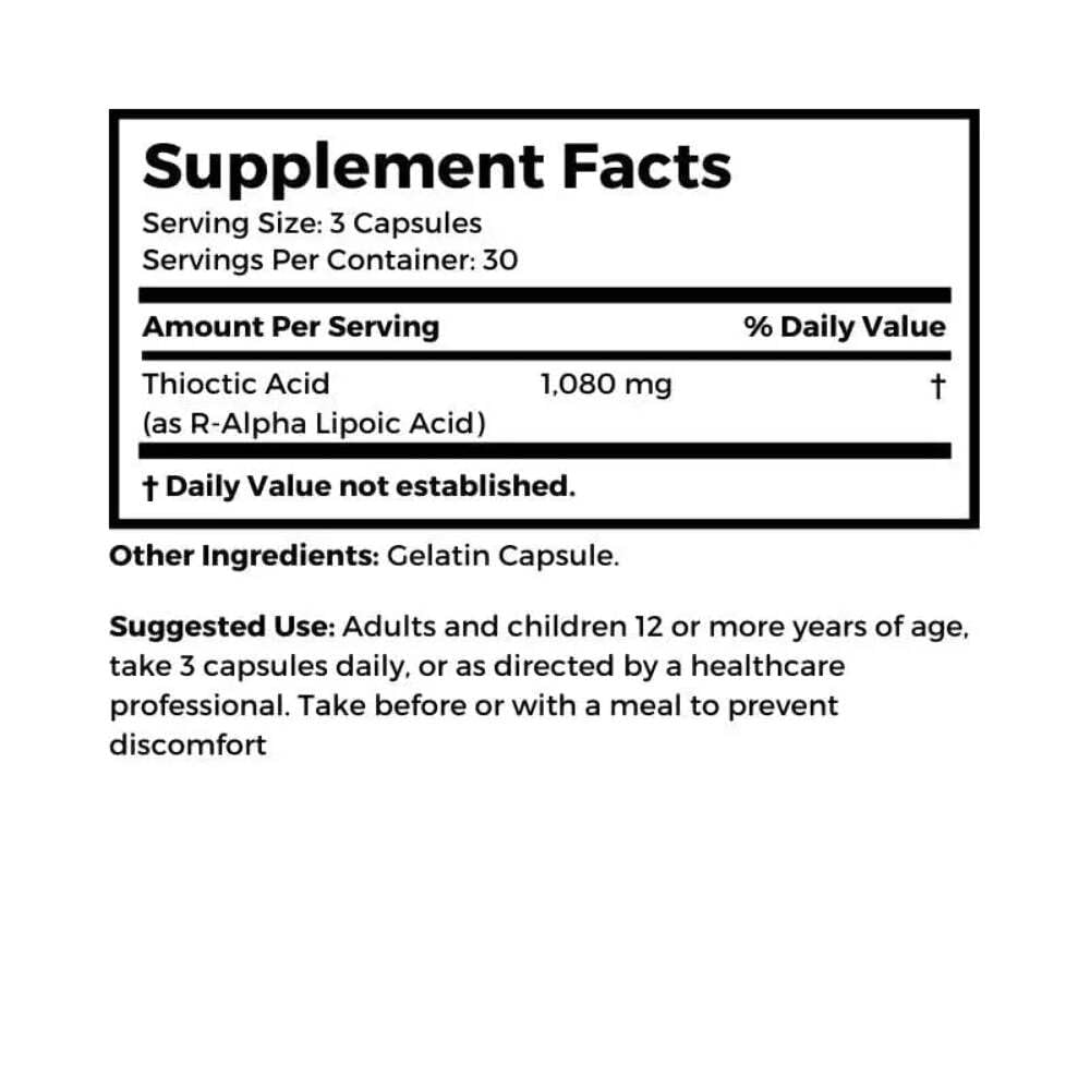 Dr. Clark Alpha Lipoic Acid (Thioctic Acid), 360 mg 90 Capsules