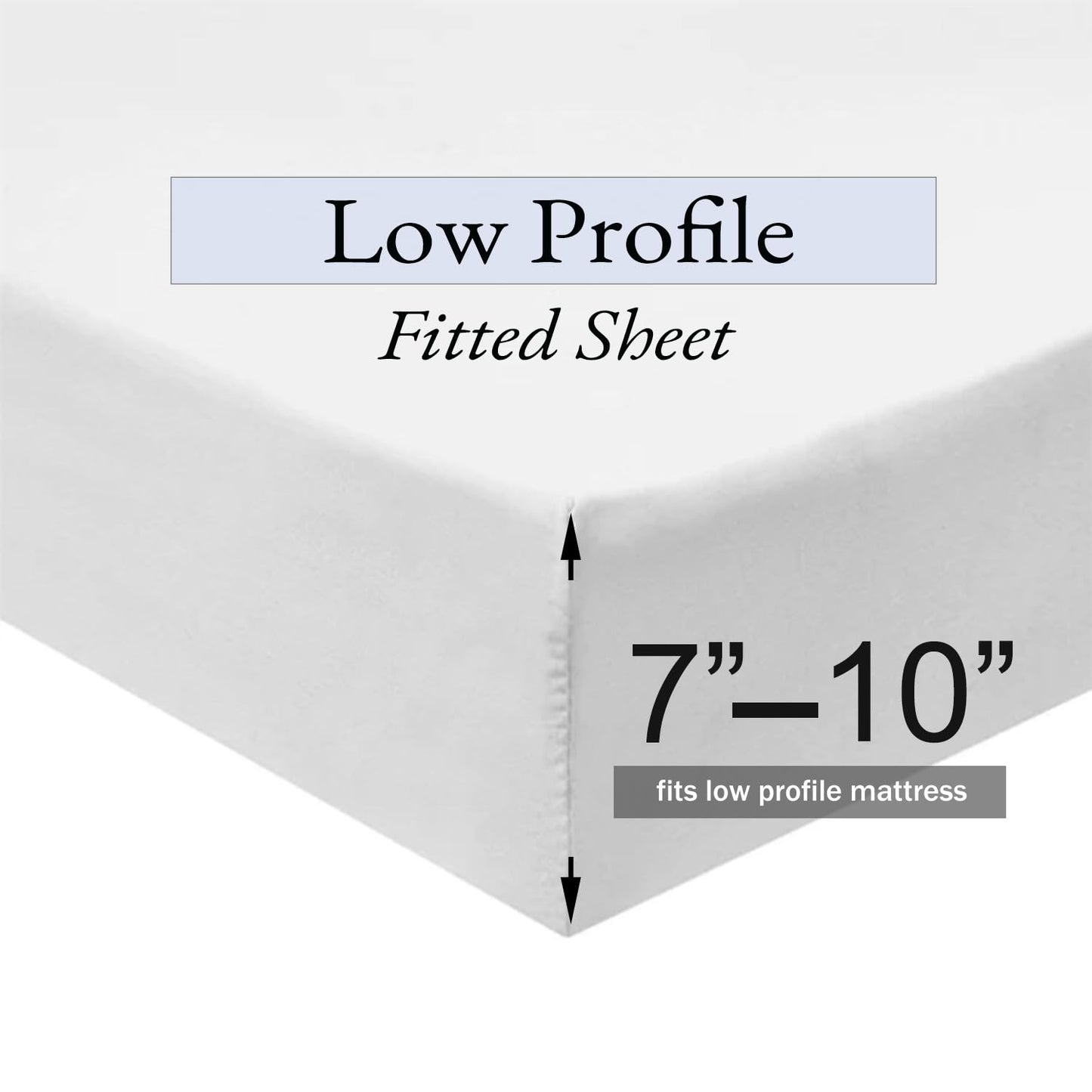 Royal Hotel Bedding Low Profile Sheets Made in USA - 250-Thread-Count 3pc Twin Bed Sheet Set 100% Cotton, Sateen Solid, Low Profile Fitted Sheet, Twin Gray Sheet Set