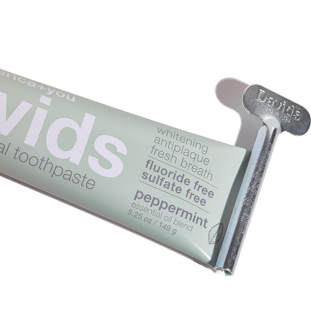 Davids Toothpaste Tube Squeezer, Dispenser Tube Roller, Metal Tube Key, Dispenser Wringer Tools, Recyclable Metal, Made in USA (3 Pack)