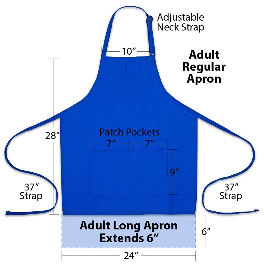 Made in the USA Personalized Embroidered Premium Adult Apron for Men Women Fathers Mothers Day Kitchen BBQ Grilling Gift