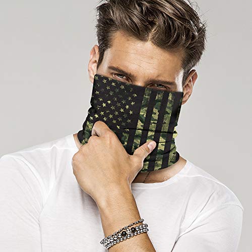 Neck Gaiter Face Mask Scarf - Proudly Made in The USA. Sun & Dust Protection, Sport, Bandanas for Fishing, Hiking, Cycling, Motorcycling, Running