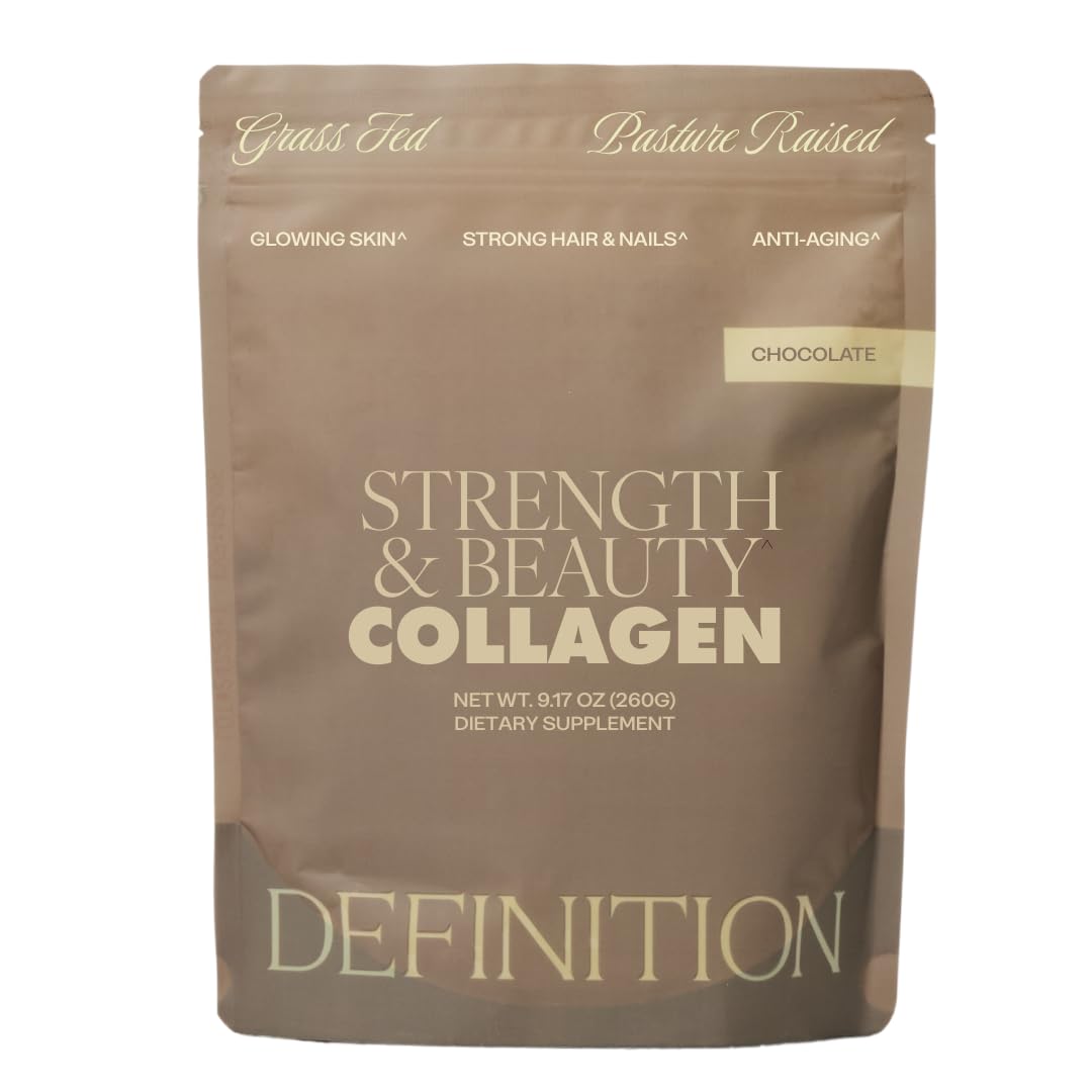 Collagen Powder for Women, Beauty Blend with Vitamin C, Biotin & Hyaluronic Acid, Supports Hair, Skin & Nails, 20 Servings, Grass-Fed Bovine, Chocolate