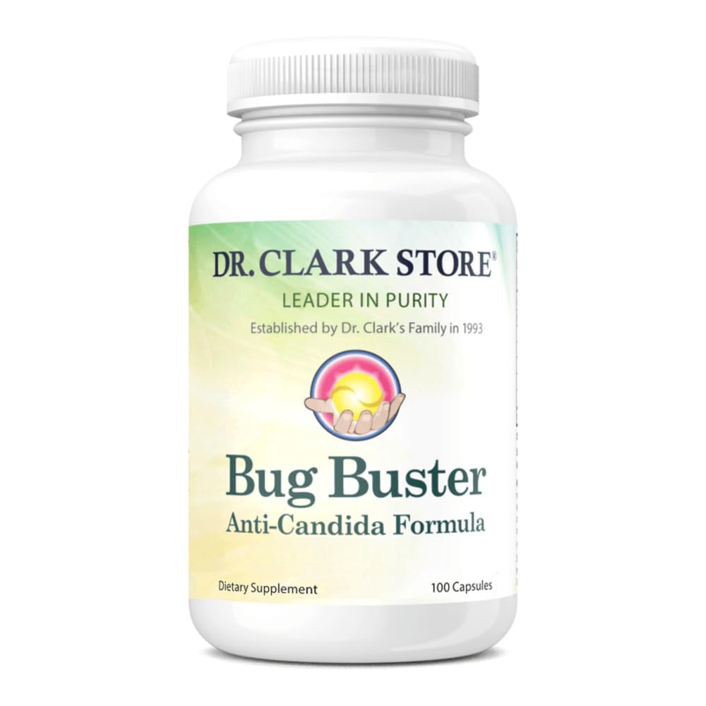 Dr Clark Store Bug Buster Anti-Candida Formula – 620mg, 100 Capsules, Supports Candida Detox & Digestive Health