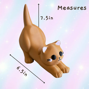 Stretching Kitty Phone Stand Holder | Cute Cat Phone Stand for Desks, Bedrooms, Living Rooms | Great for Video Chats | Made in USA