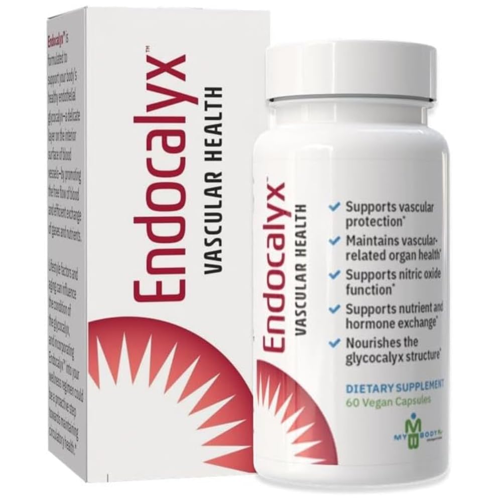 MYBODYRX Endocalyx Supplement - Endothelial Glycocalyx Support 60 Capsules - Vascular & Microcirculation Health - Clinically-Studied - Patented - Supports Nitric Oxide Functions
