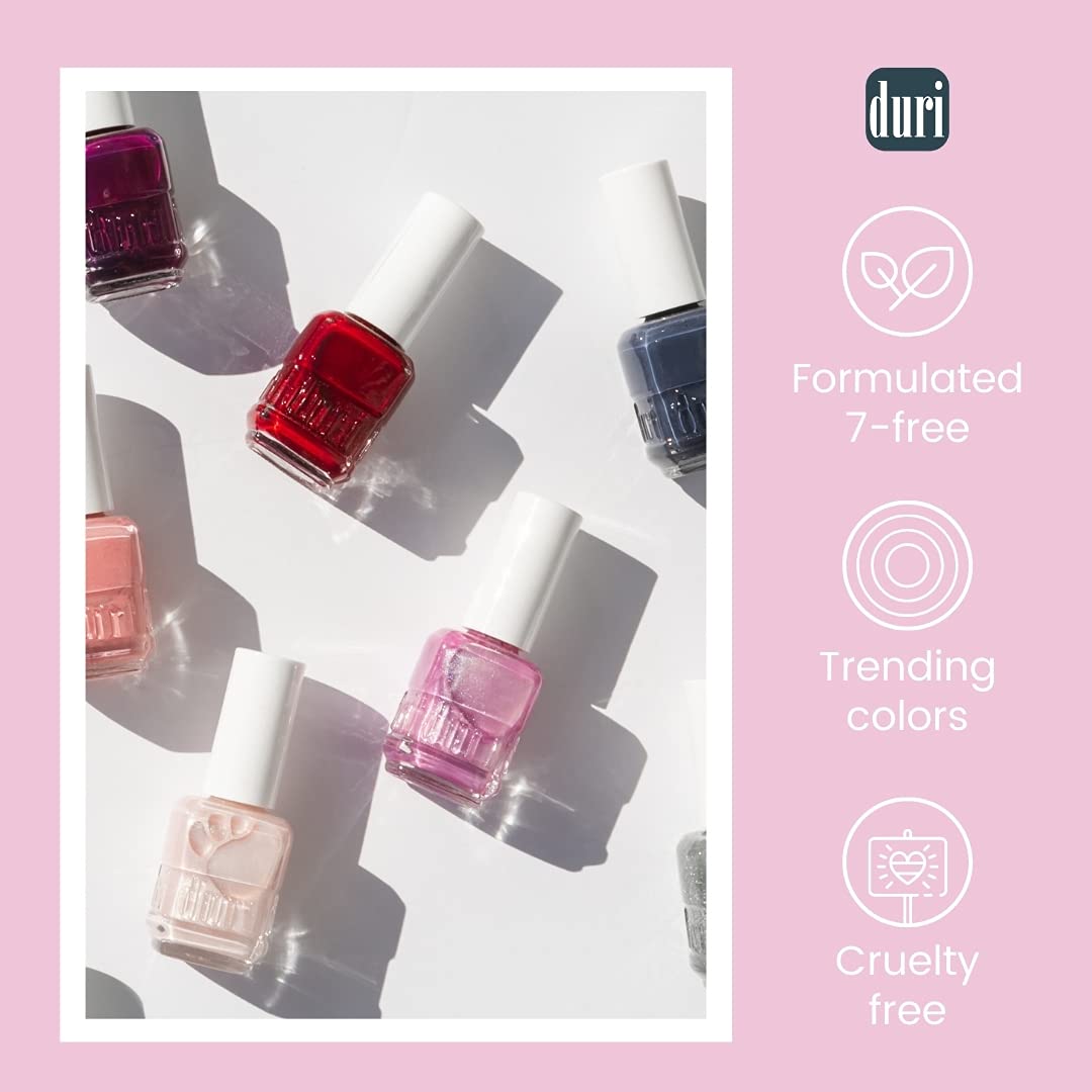duri Nail Polish, 340 Forever Beautiful, Pale Pink Color, Soft Pastel, Neutral Shade with Sheer Finish for French Manicure, Wedding, Everyday Wear, 0.45 Fl Oz