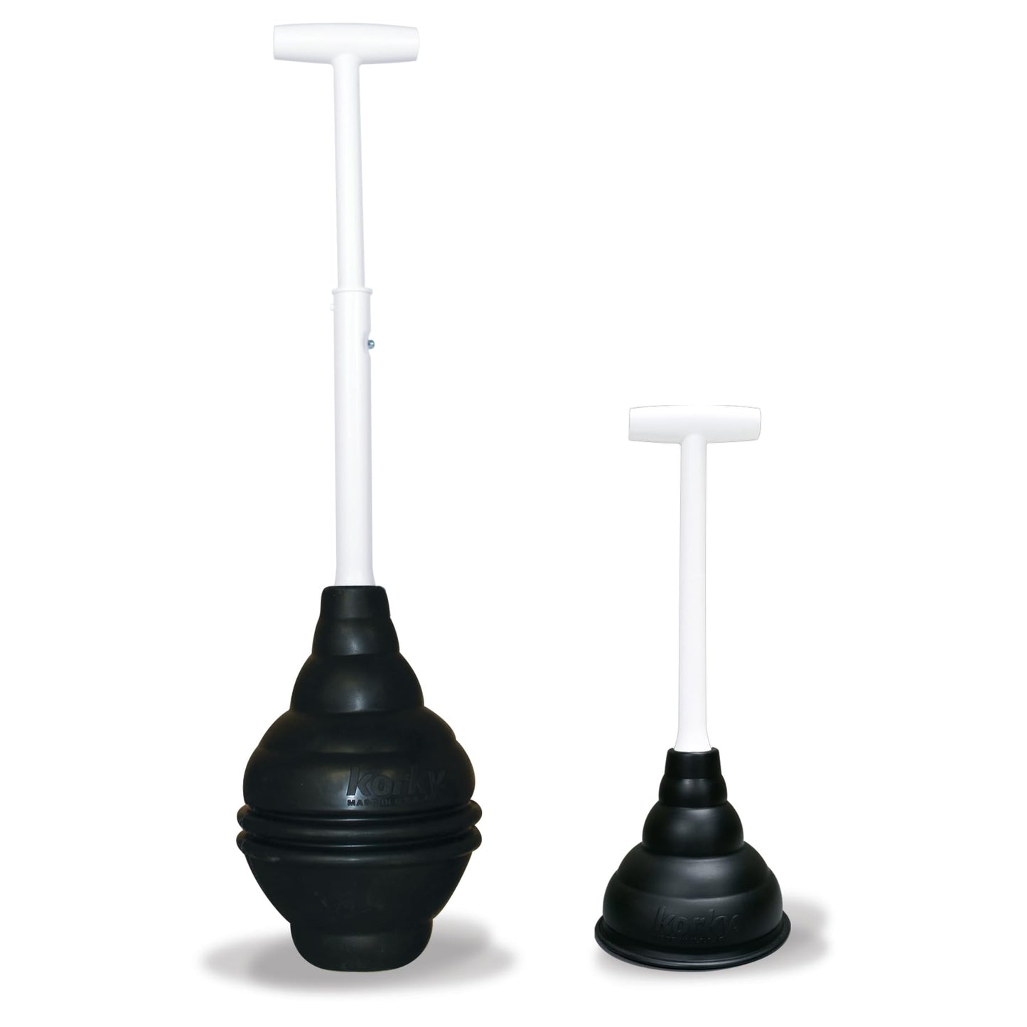 Korky Beehive Max and Mini Plunger Set - Powerful Clog Removal - Heavy Duty Toilet, Sink, and Drain Plungers