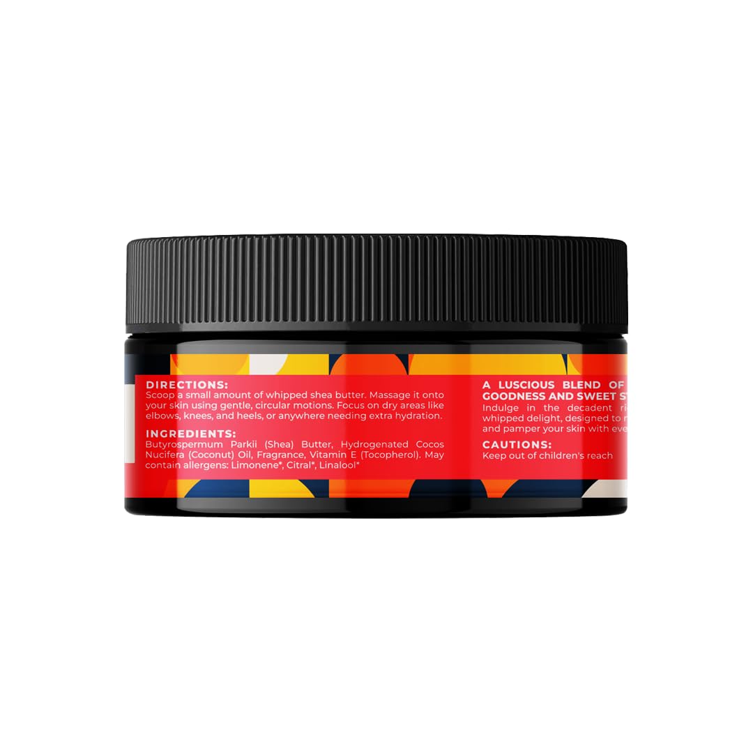WilderFlow Whipped Shea Body Butter 8 Oz, Made in USA, Gentle Formula, Quality Potent Ingredients, Non-GMO, GMP Certified, Cruelty-Free Products (8 oz, Strawberry)