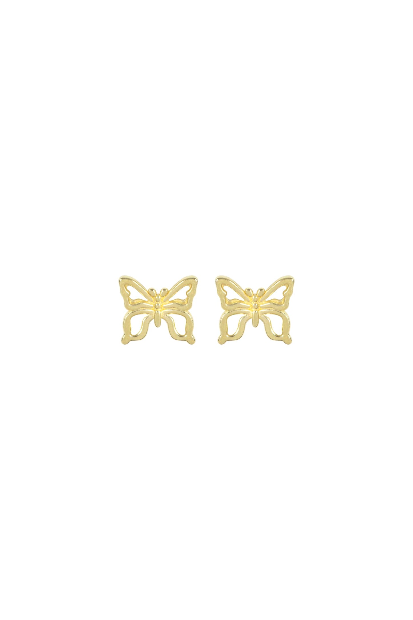 Gold Butterfly Stud Earrings Handmade By Katie Dean Jewelry