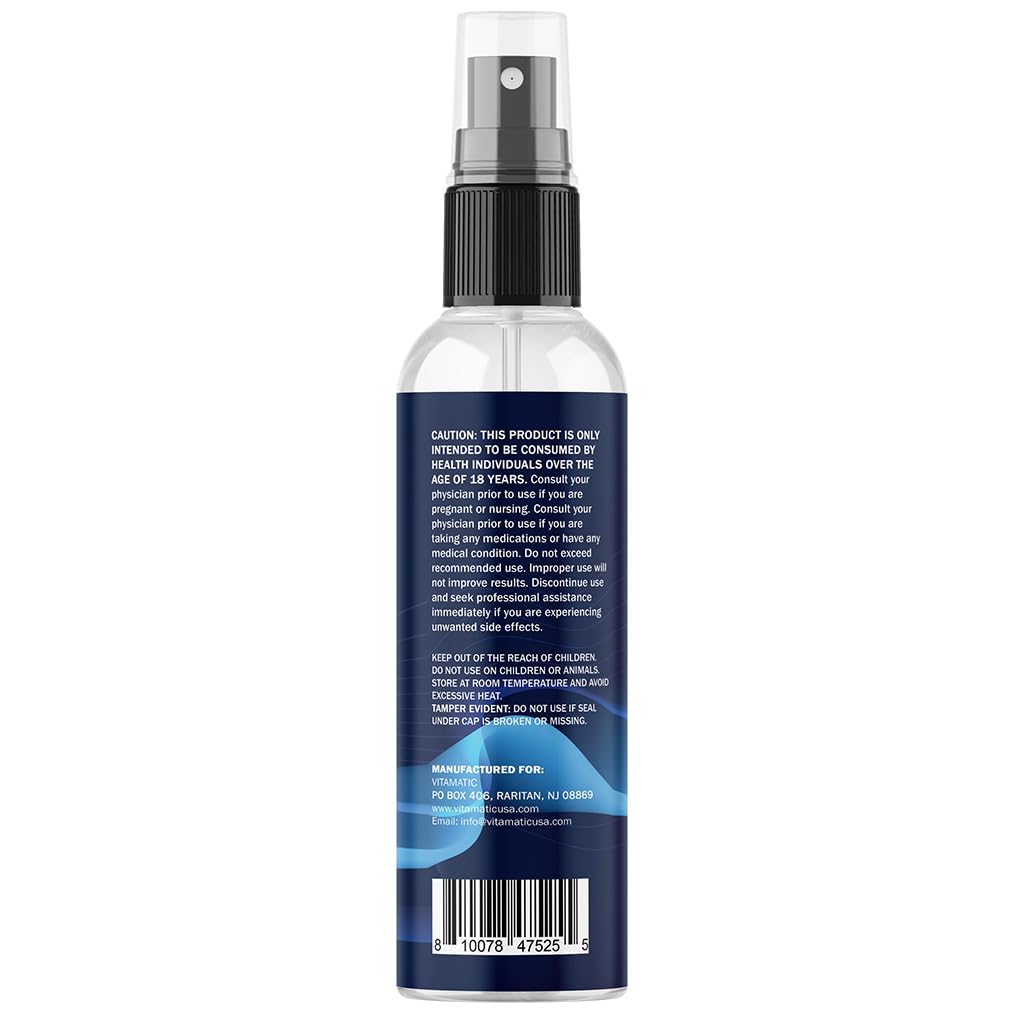 Vitamatic Pure Magnesium Oil Spray - 8 OZ - USP Grade Magnesium Spray, No Unhealthy Trace Minerals