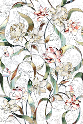 Artscape | Privacy Window Film with Vibrant Colored Pattern | Non-Adhesive & UV Protection | Easy to Apply & Removable | 24 x 36 Inches | Made in USA