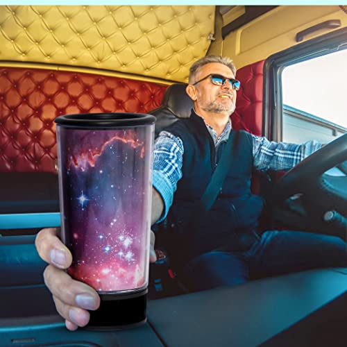 Galaxy by Spit Bud - The Ultimate Spittoon for Chew - Portable Dip & Snuff Cup with Lid, Pop Tab, Spill-Proof Funnel, Can Cutter & Holder - Fit in Cup Holders - Holds 8oz - Made in USA