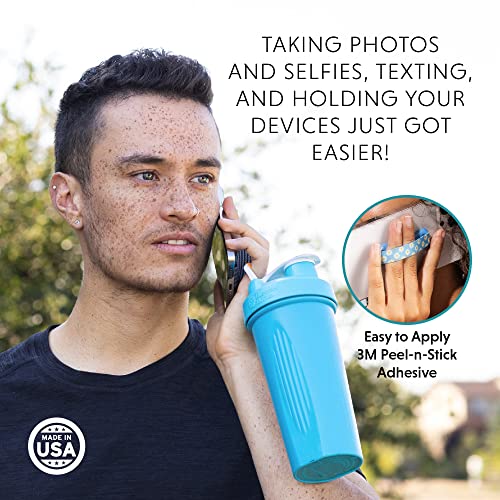 LOVEHANDLE Universal Phone Grip for Smartphones & Mini Tablets - Phone Holder for Hand - Wireless Charging Compatible - Made in The USA