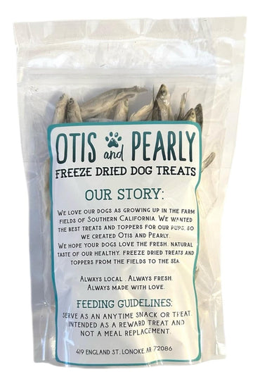 Otis & Pearly Freeze Dried Minnow Dog Treats - Single Ingredient, Made in USA - Healthy Protein Treat for Small, Medium, Large Breeds
