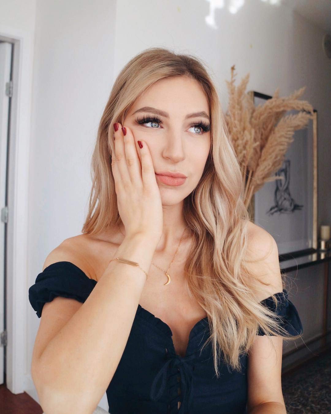 Gracefully Made Jewelry Moon Necklace - Dainty Crescent Moon Necklace for Women (Made in The USA (Gold)