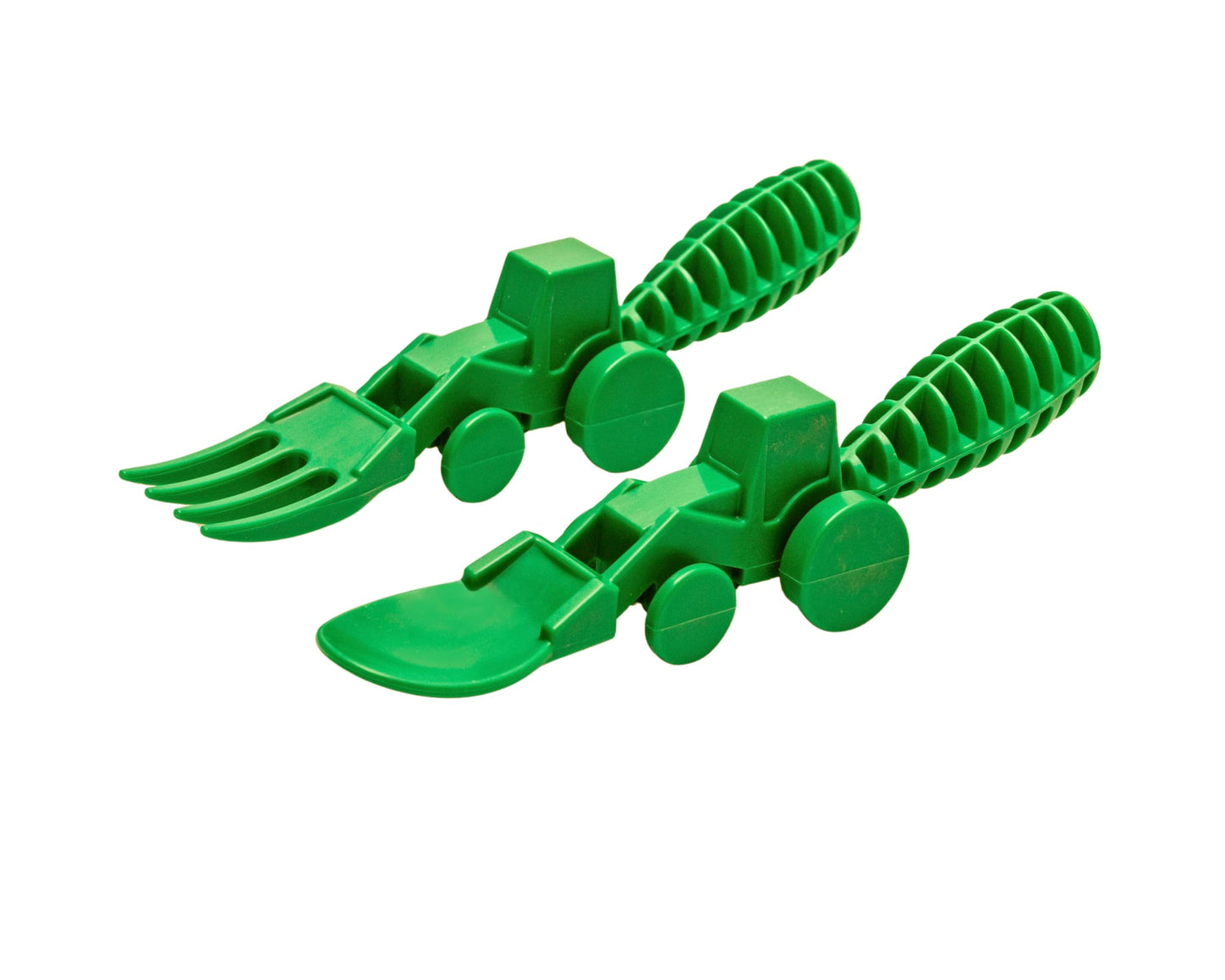 Constructive Eating - Toddler Utensils Made in USA, Dishwasher Safe, BPA Free, Easy Grip Handle, Silverware for Toddlers, Utensils for Kids, Toddler Fork and Spoon