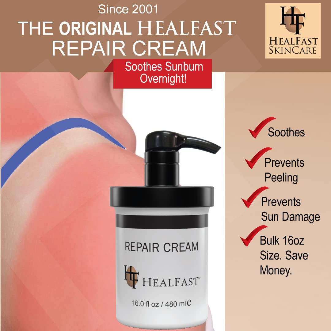HealFast Sensitive Skin Repair Moisturizing Cream 16 Oz – For Dry, Itch– Fights Rashes, Dryness, Stretch Marks, Sunburn and Bed Sores – Herbal and Food Based Ingredients