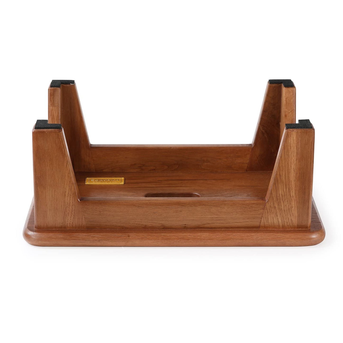 CONSDAN Step Stool for Bed - USA Grown Oak, Wooden Stool for Adults and Seniors, 6.5" High, Non-Slip Mat, No Assembly Needed, Solid Wood, Chocolate Color