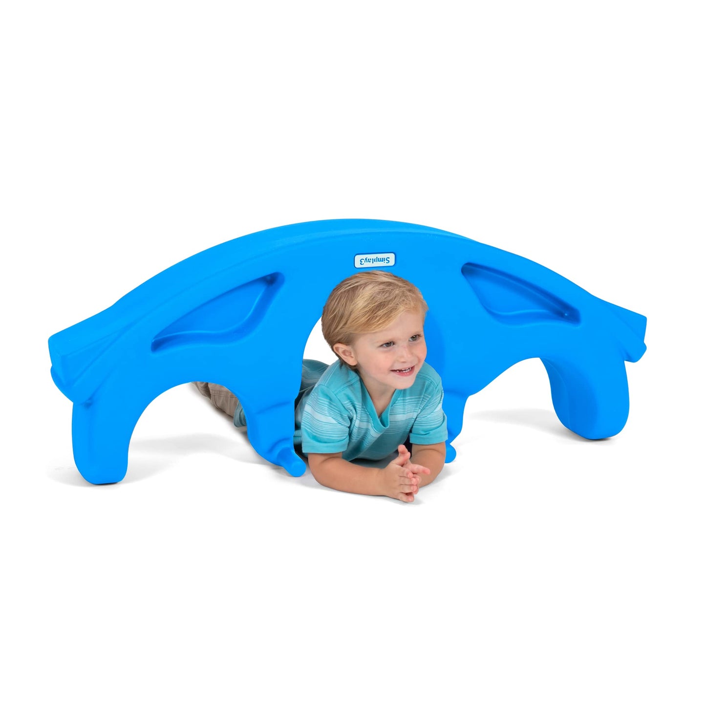 Simplay3 Rock and Roll Teeter Totter Seesaw - Rocking Fun for Two Toddlers or Kids Ages 18 Months to 5 Yrs- Sapphire, Made in USA