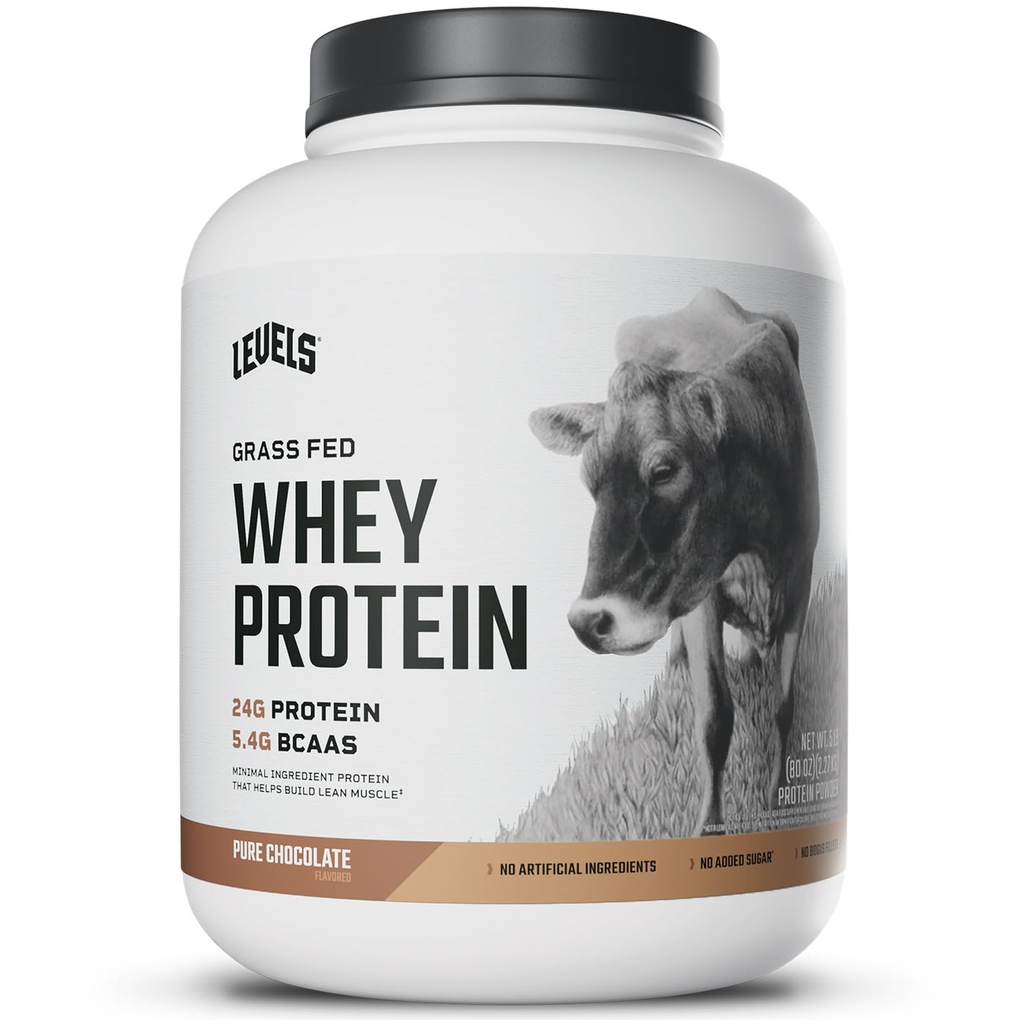 Levels Grass Fed Whey Protein Powder, No Artificials, 24G of Protein