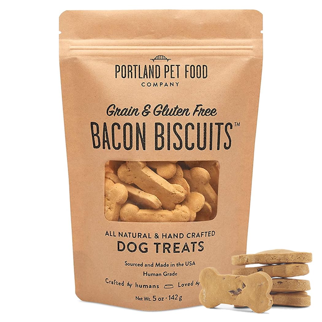 Portland Pet Food Company Healthy Dog Treats - Grain-Free, Human-Grade, Bacon Dog Treats - All Natural Dog Training Treats & Biscuits Made in the USA Only