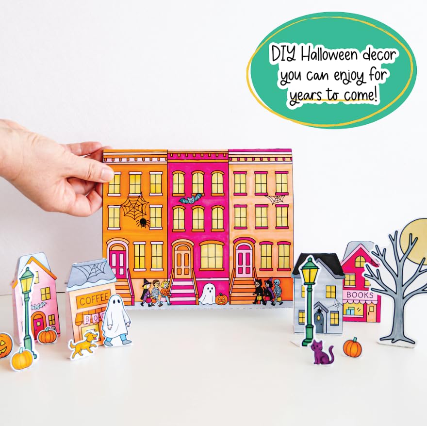A Brighter Year Color-Your-Own Halloween Village