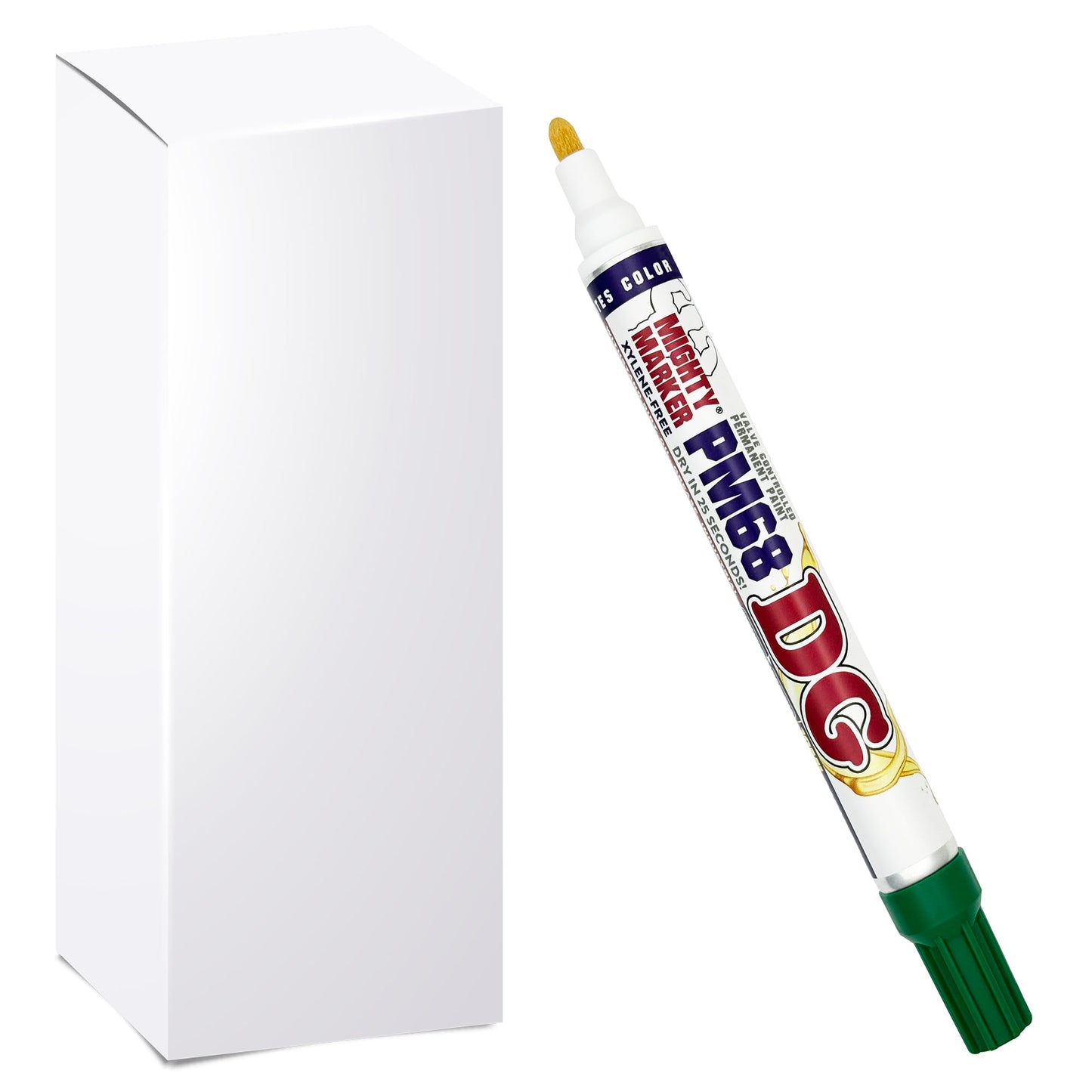 Mighty Marker PM-68 DG Paint Markers, Heavy Duty Industrial Paint Markers, Ketone-Based, Xylene Free, Quick Dry, Degrease Resistant, Made in USA – Bulk Packs for Business Use