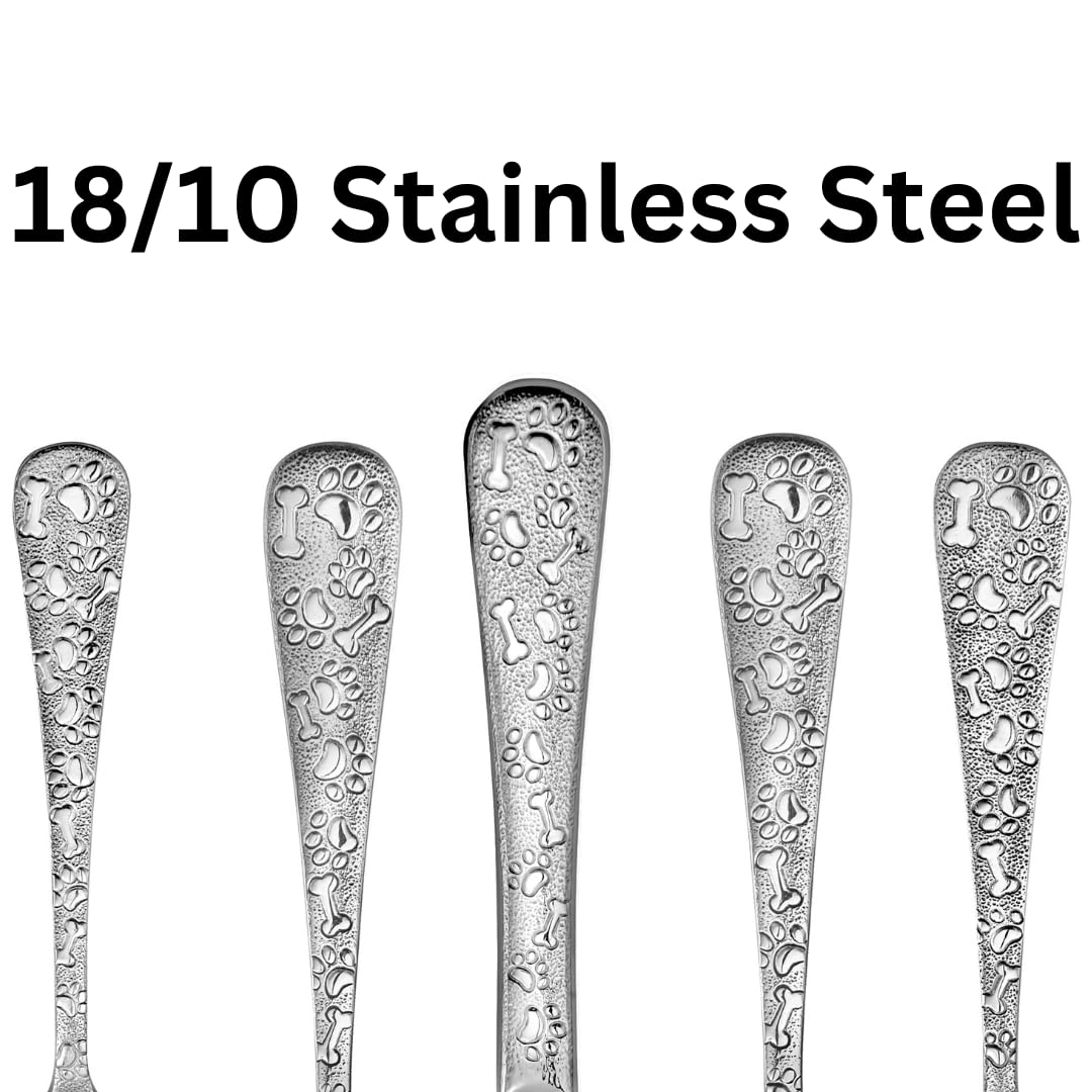 Liberty Tabletop Oliver Puppy 24 Piece Flatware Set Service for 8 Dog Themed Stainless Steel Silverware Made in the USA (24)