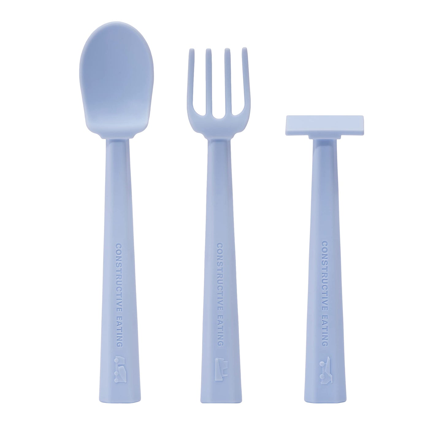 Constructive Eating Plate Made in USA | Constructive Baby | Kids Dinnerware Set, Teal Truck Plate | Divided Suction Plates for Toddlers – Made with Materials Tested for Safety